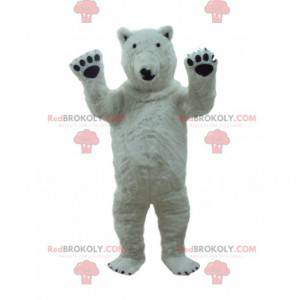 Mascote de urso polar, fantasia de urso polar, bloco de gelo -