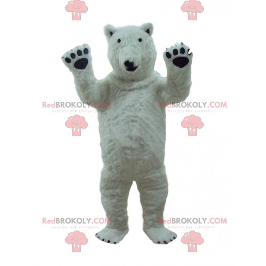 Maskot ledního medvěda, kostým ledního medvěda, ledová kra -
