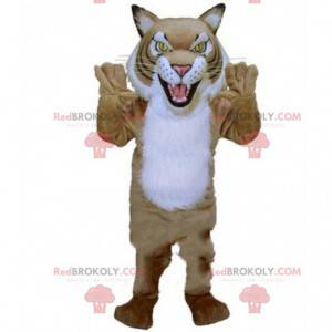 Mascote de tigre feroz, fantasia de felino, disfarce de gato
