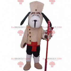 Geleidehond mascotte, bruin hondenkostuum - Redbrokoly.com