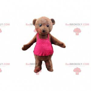 Teddybeer mascotte, bruine beer kostuum - Redbrokoly.com