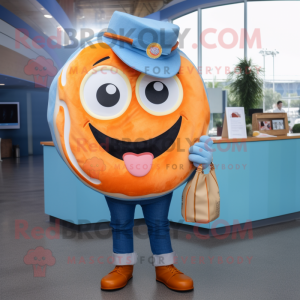 Orange Donut maskot kostym...