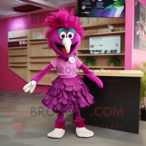 Magenta Emu mascotte...