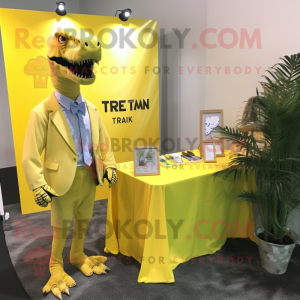 Citroengeel T Rex mascotte...