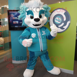 Turquoise Skunk mascotte...