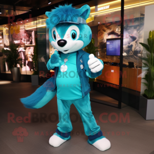 Turquoise Skunk mascotte...