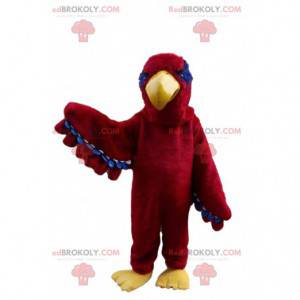 Mascotte d'aigle rouge, costume d'oiseau, déguisement de