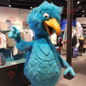 Cyan Dodo Bird mascotte...