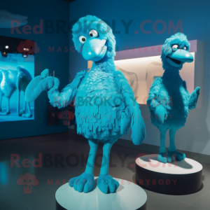 Cyan Dodo Bird mascotte...