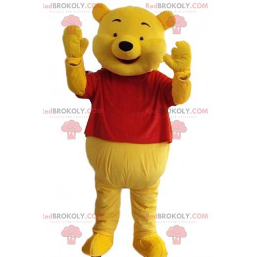 Mascote do Ursinho Pooh, famosa fantasia de urso amarelo -