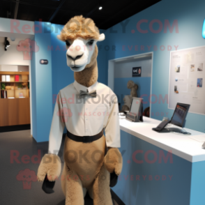 nan Camel mascot costume character dressed with a Dress Shirt and Cufflinks