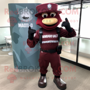 Maroon Marine Recon maskot...