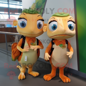 Peach Geckos maskot kostume...