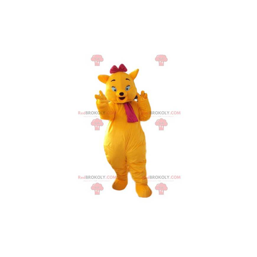 Yellow cat mascot, cat costume, feline disguise - Redbrokoly.com