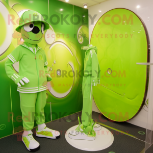 Limegrøn Champagne maskot...