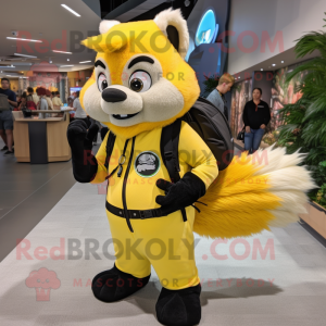 Geel Skunk mascotte kostuum...