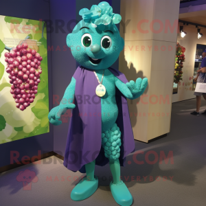 Turkis Grape maskot drakt...