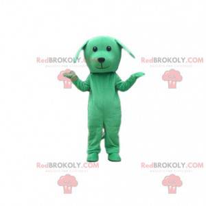 Green dog costume, doggie mascot, green disguise -