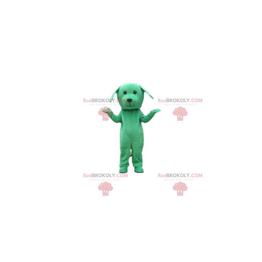 Costume de chien vert, mascotte de toutou, déguisement vert -