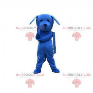 Blaues Hundemaskottchen, blaues Kostüm, blaues Tier -