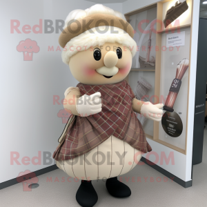 Beige sekkepipe maskot...