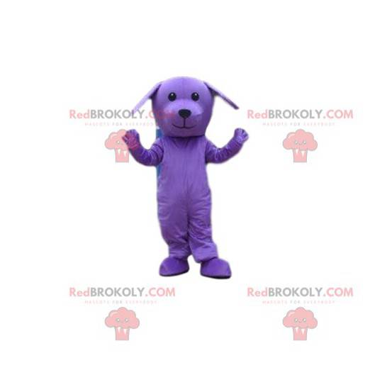 Mascotte cane viola, costume viola, animale viola -