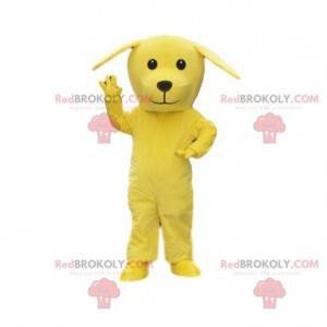 Mascotte de chien jaune, costume de chien géant, animal jaune -