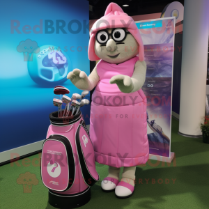 Pink Golf Bag maskot...