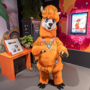 Orange Llama mascotte...