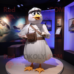 nan Dove mascot costume character dressed with a Cargo Shorts and Earrings