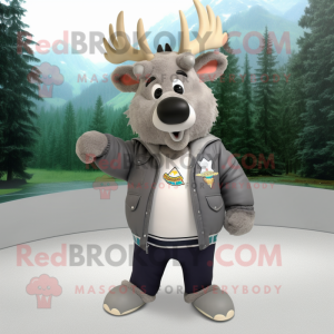 Gray Elk mascotte kostuum...