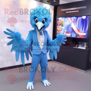 Sky Blue Harpy maskot drakt...