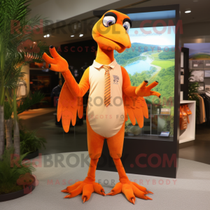 Orange Archeopteryx maskot...