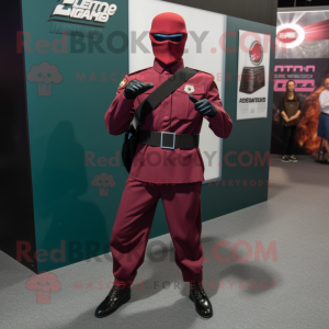 Maroon Gi Joe maskot...