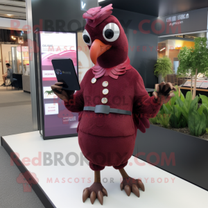 Maroon Fasan maskot drakt...