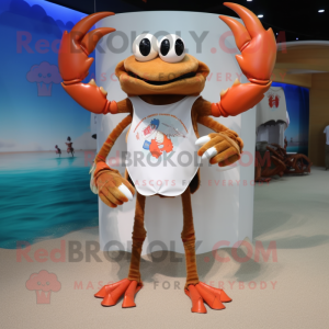 Tan Crab maskot kostume...