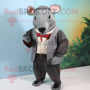 nan Tapir mascot costume character dressed with a Dress Pants and Pocket squares