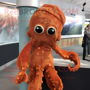 Rust Octopus maskot drakt...