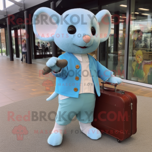 Sky Blue Dormouse maskot...