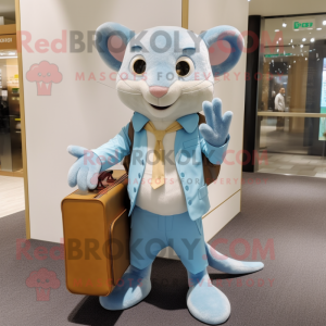 Sky Blue Dormouse maskot...