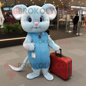 Sky Blue Dormouse maskot...