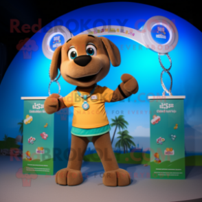 Tan Bracelet mascot costume character dressed with a Bikini and Keychains