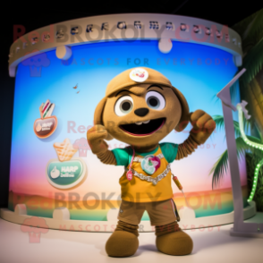Tan Bracelet mascot costume character dressed with a Bikini and Keychains
