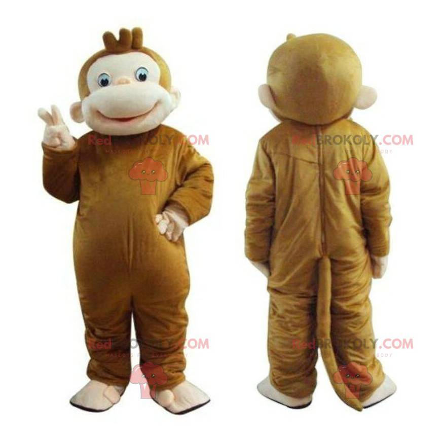 Monkey mascot, chimpanzee costume, jungle animal -