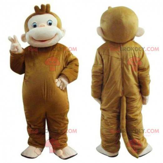 Monkey mascot, chimpanzee costume, jungle animal -