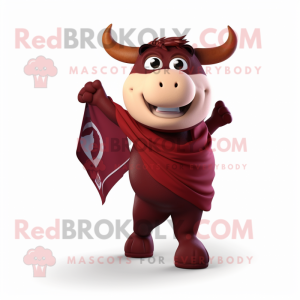 Maroon Bull Maskottchen...