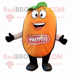 Peach Shepard'S Pie mascot costume character dressed with a Vest and Ties