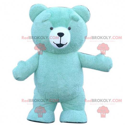 Mascota del oso de peluche azul grande, disfraz de oso azul -