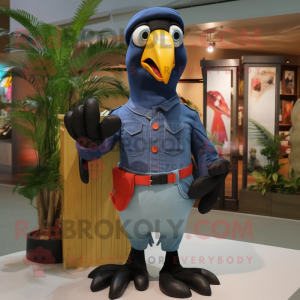 Navy Toucan maskot drakt...