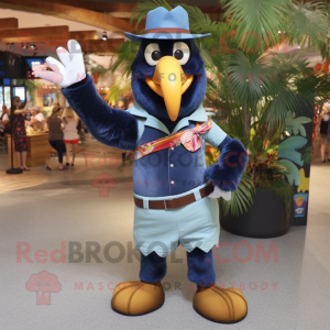 Navy Toucan maskot kostume...